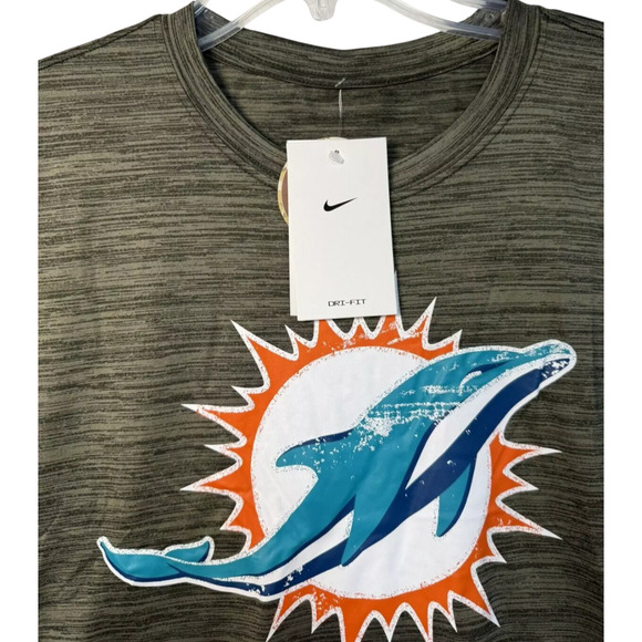 Nike Miami Dolphins 2022 Salute to Service Velocity Team T-Shirt Olive Mens XL - Picture 7 of 11